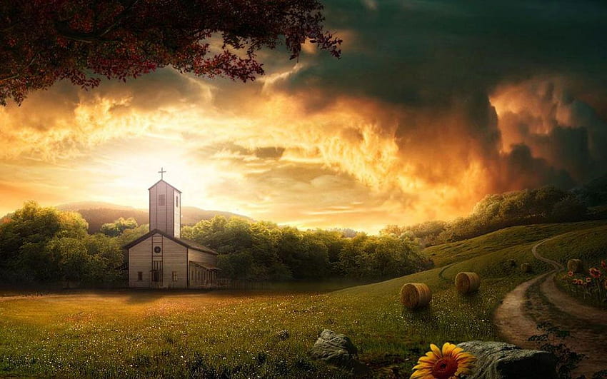 Old Country Churches HD wallpaper