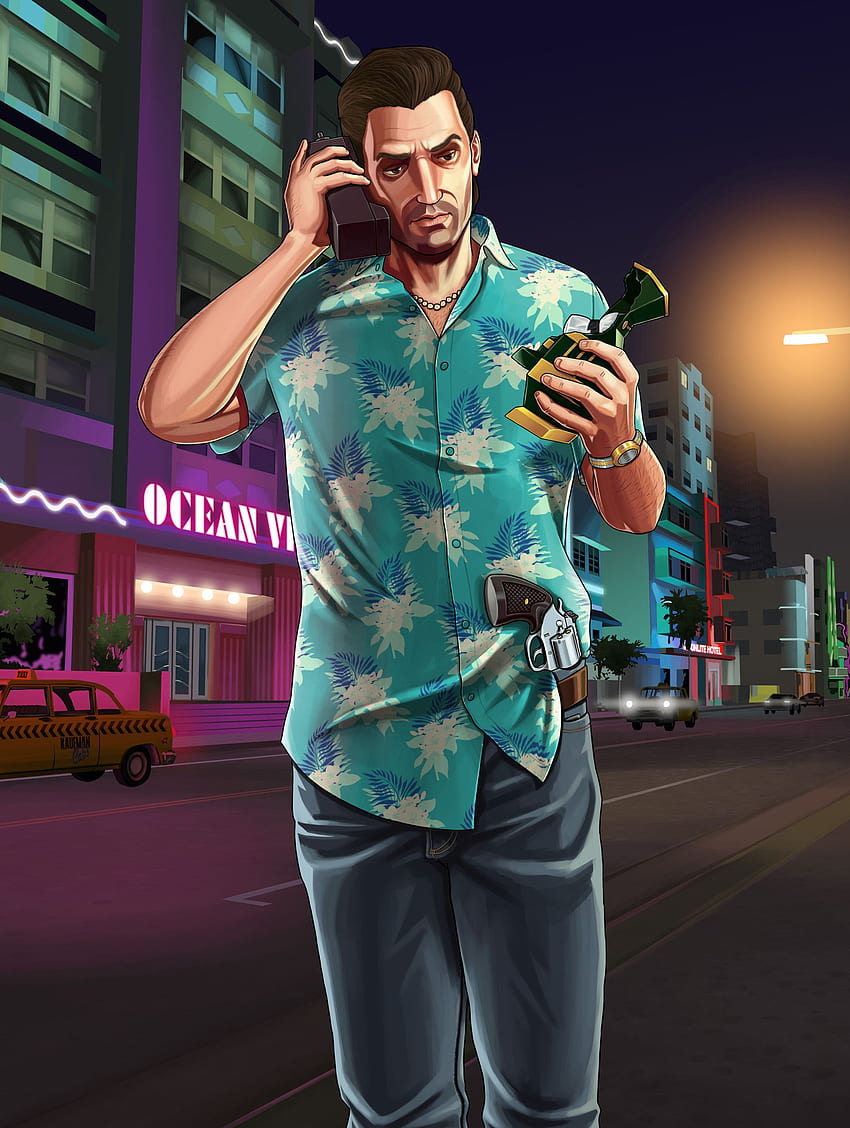 ArtStation - Grand Theft Auto III Era Protagonisten - GTA V Style, cooler Tommy Vercetti HD-Handy-Hintergrundbild