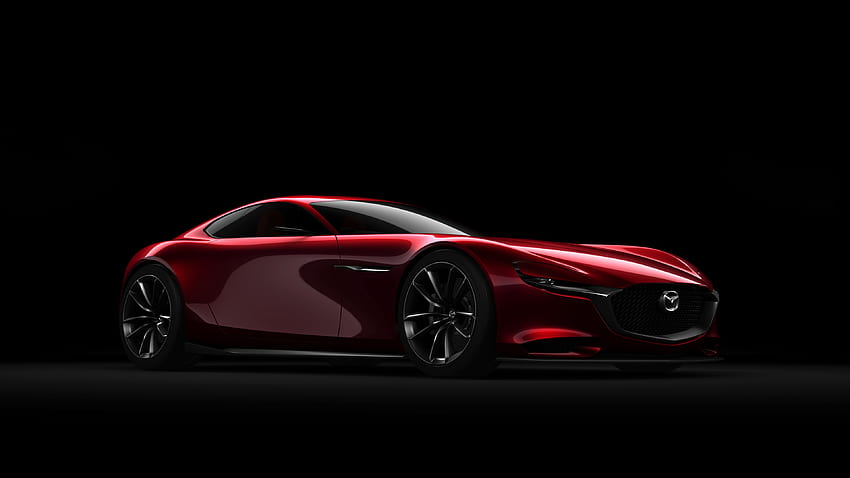 Mazda red supercar side view, black background U HD wallpaper | Pxfuel