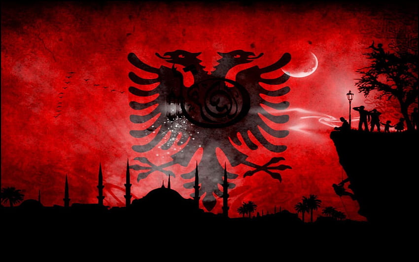 Albanian Eagle, Albania Flag HD wallpaper