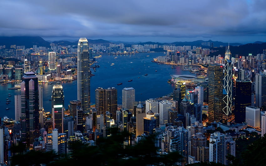 *** HONG KONG - Cina ***, wiezowce, miasto, architektura, budynki Wallpaper HD