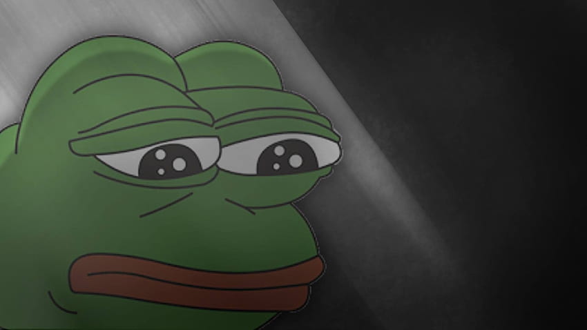 Мем на жабата Пепе, тъжна жаба HD тапет