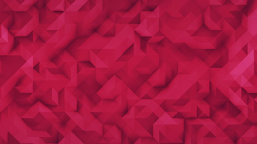pour , ordinateur portable. polygone art rouge, triangle rouge Fond d'écran HD