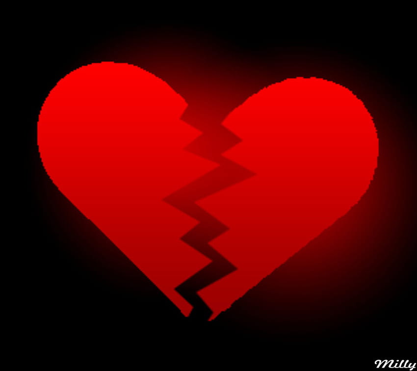 Coeur brisé, morceaux, amour, brisé, rouge, émotions Fond d'écran HD