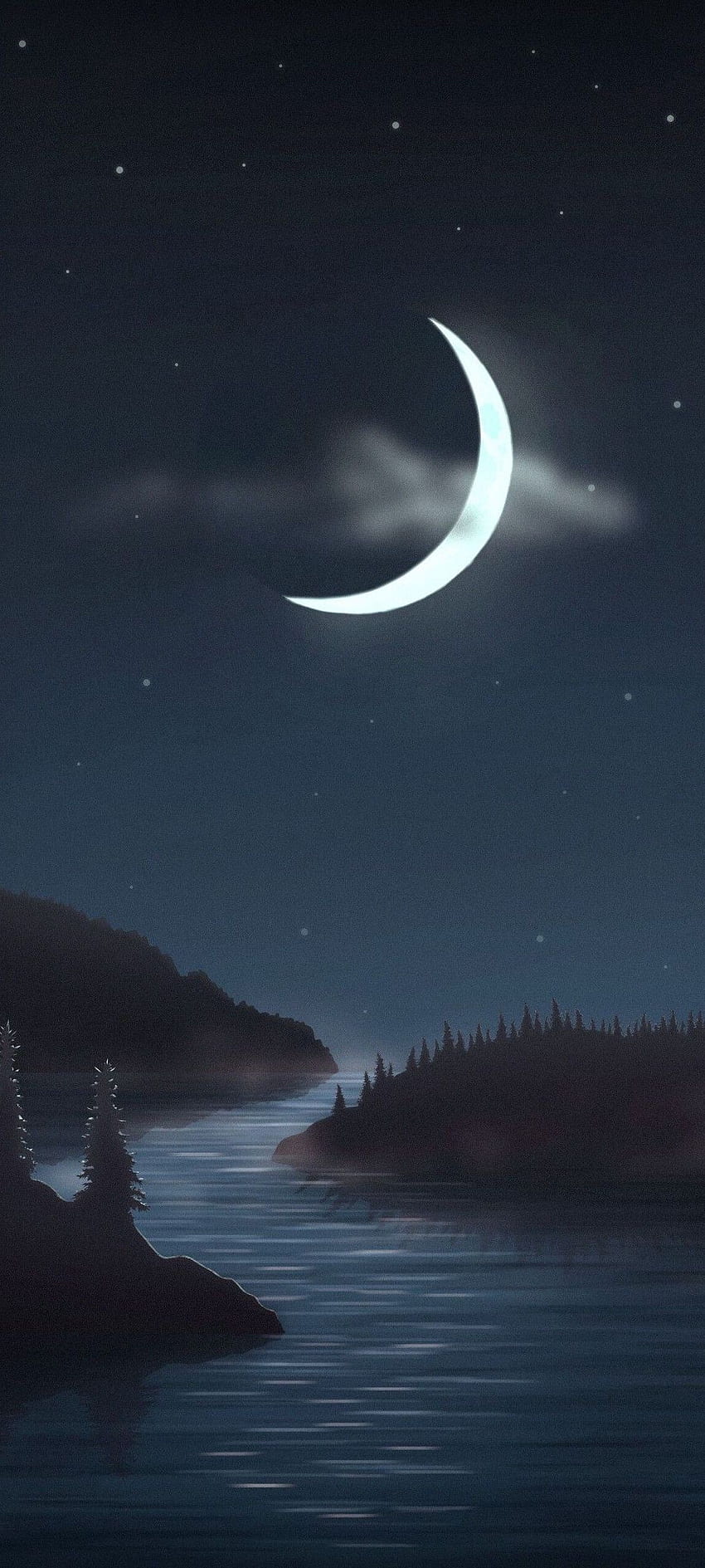 Noc Wielkiego Księżyca Tapeta na telefon HD