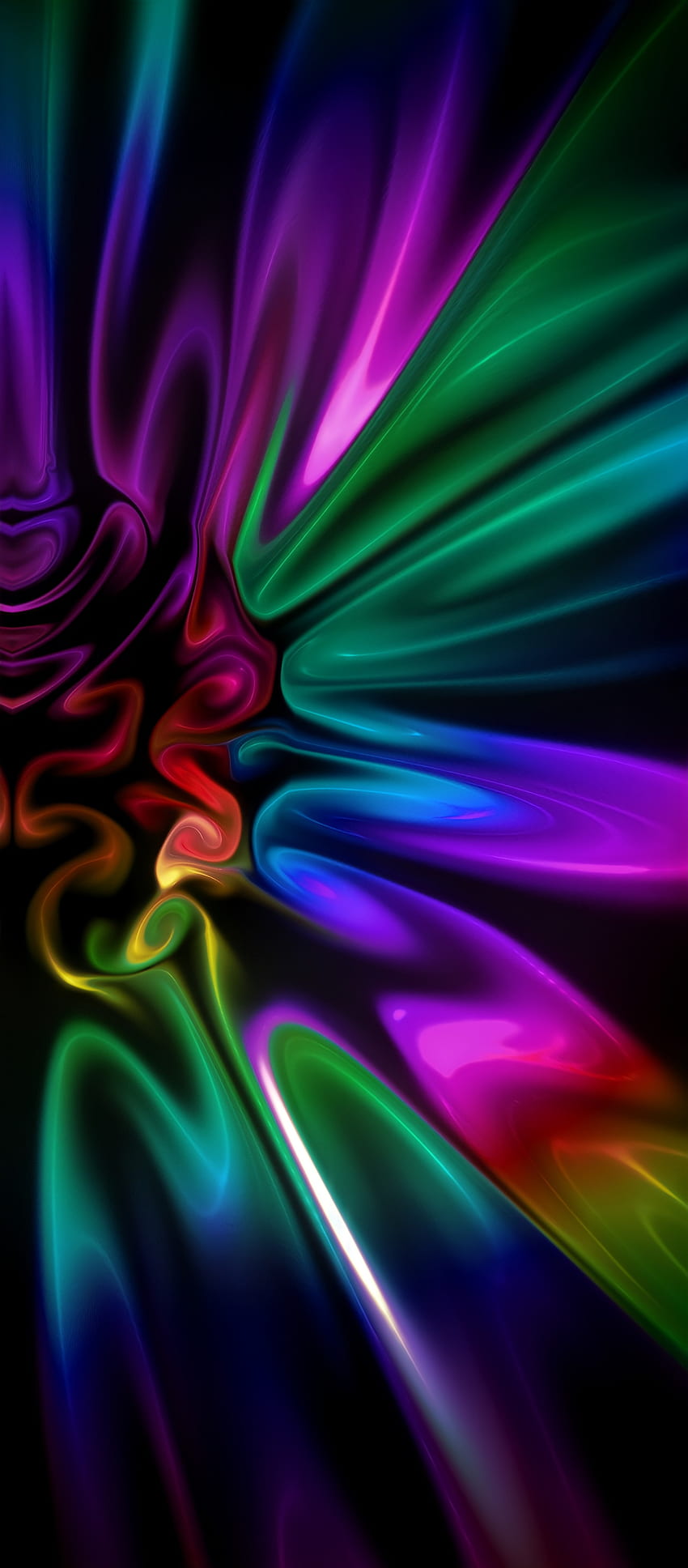 Smells Pretty, rainbow, liquid, abstract, colorful, flow, flower HD phone wallpaper