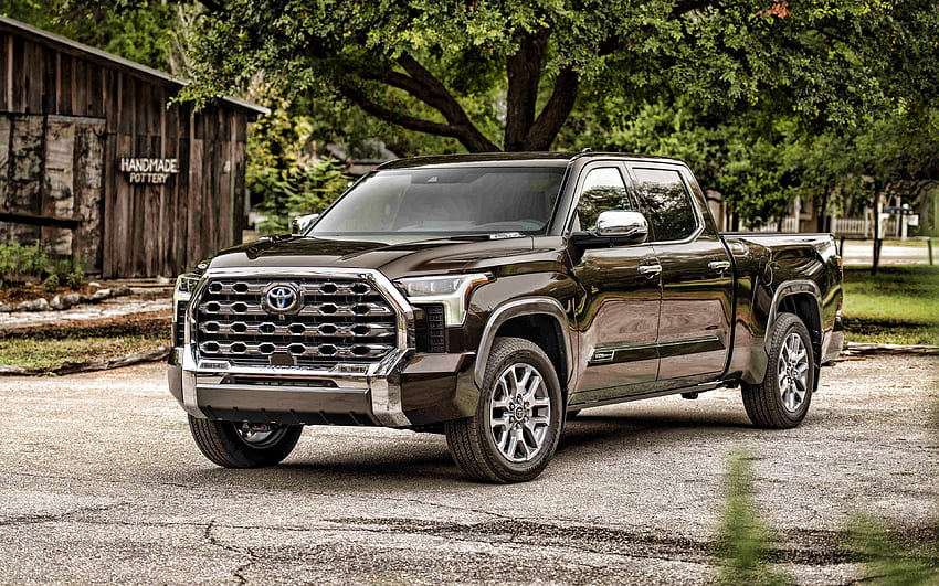 2022, Toyota Tundra 1794 Edition, , front view, exterior, Tundra special versions, new brown Tundra, Japanese cars, Toyota HD wallpaper