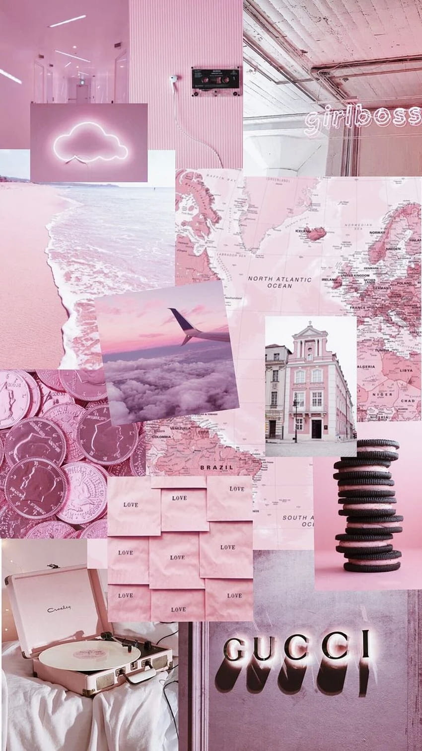 Pink & Ungu Aesthetic Hintergrund - cute - wallpaper ponsel HD