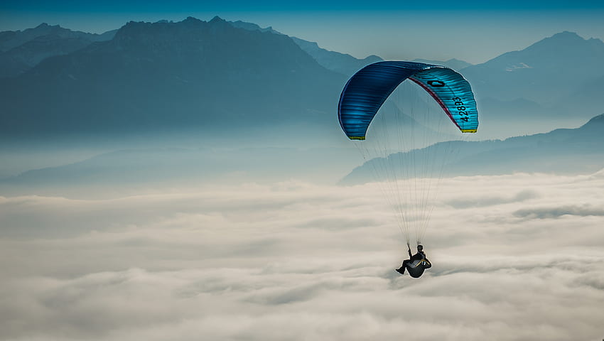 Sports, Sky, Clouds, Paragliding, Paraglider HD wallpaper
