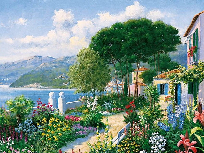 Promenade Tag : Riviera France Cote City Sea French Azur, South of France HD wallpaper