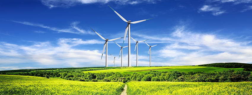 Energia sostenibile . Pulito, turbina eolica Sfondo HD