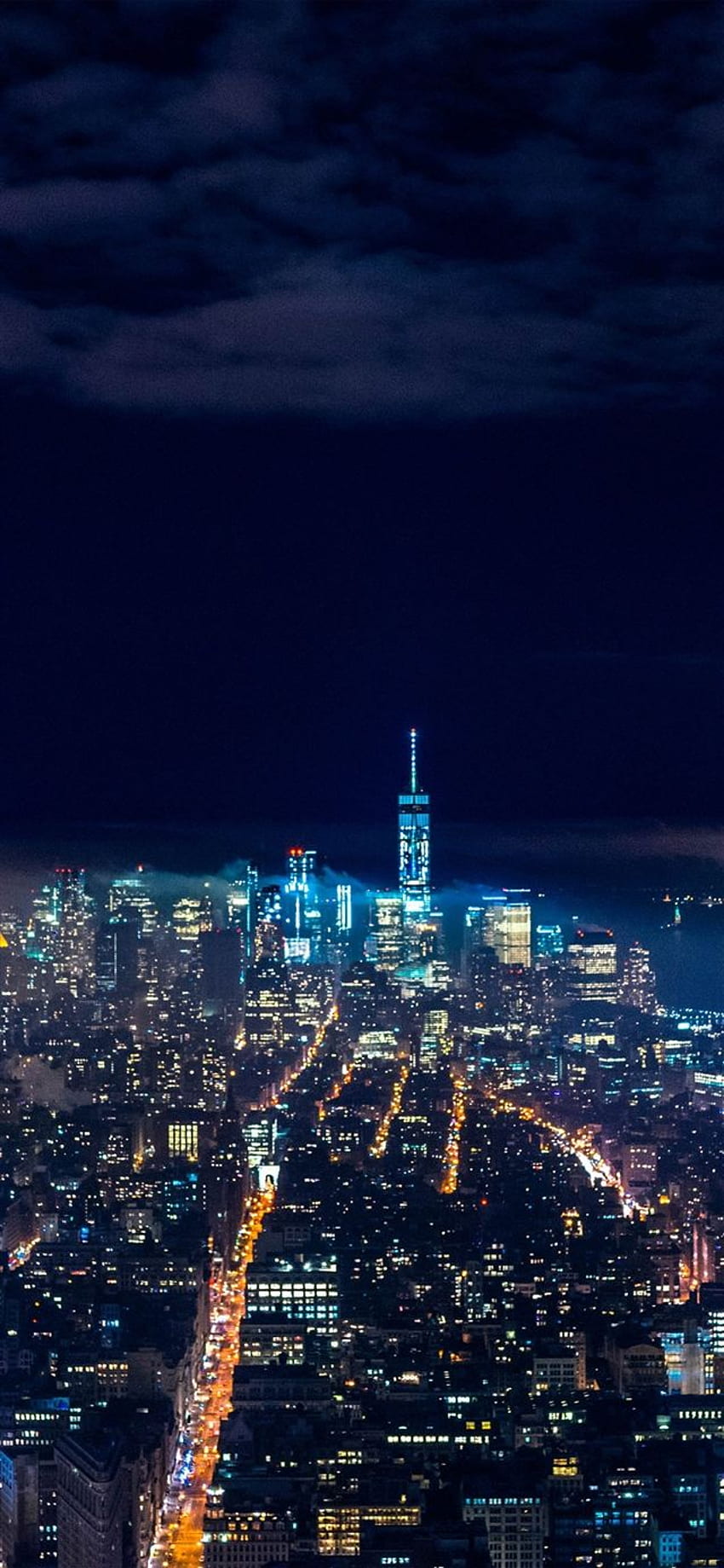 City night skyline dark iPhone X, Blue City Night HD phone wallpaper |  Pxfuel