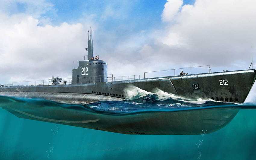 USS Gato, SS-212, Marinha dos Estados Unidos, submarino americano, Segunda Guerra Mundial, submarino da Segunda Guerra Mundial, submarino diesel-elétrico da classe Gato papel de parede HD