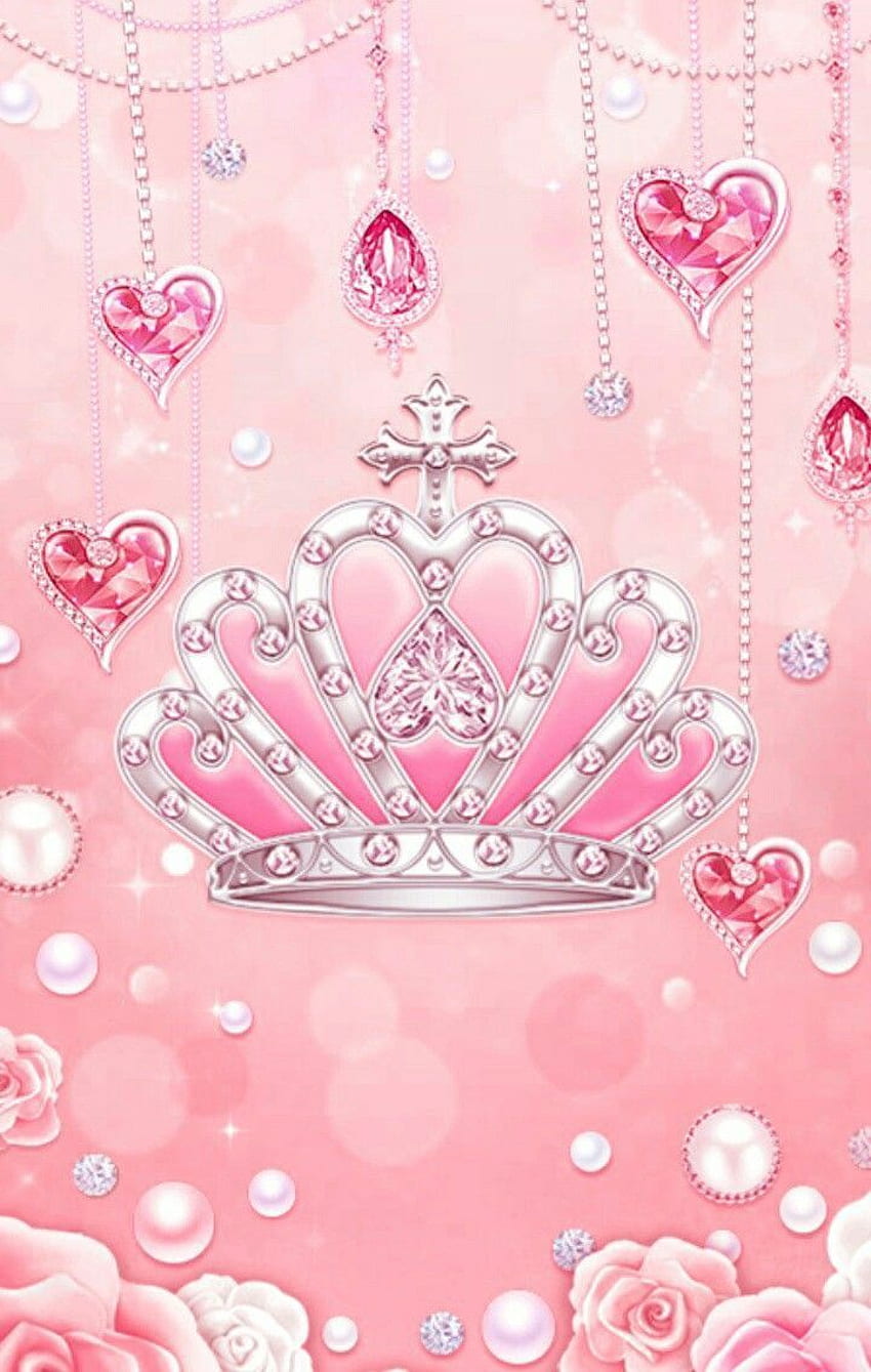 Glitter Pink Crown Keyboard Theme Install on GooglePlay Store. Pink diamond , Bling , Glitter HD phone wallpaper