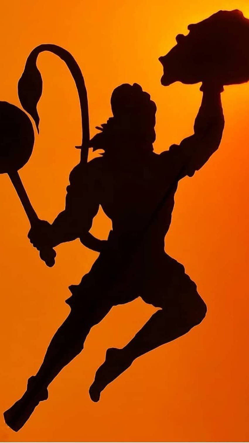 Hanuman, Schwarzer Schatten Hanuman, Lord Bajrangbali HD-Handy-Hintergrundbild