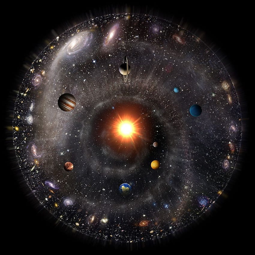 Intero universo conosciuto in vista singola: Pablo Carlos Budassi, Observable Universe Sfondo del telefono HD