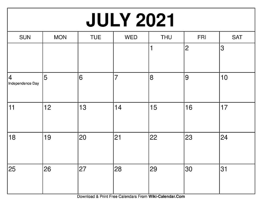 July 2021 Calendar . Printable Calendar Monthly HD wallpaper