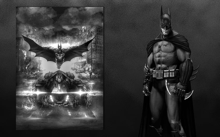 The Dark Knight, films, superhero, fantasy, avenger, black and white, movies, batman, crusader HD wallpaper