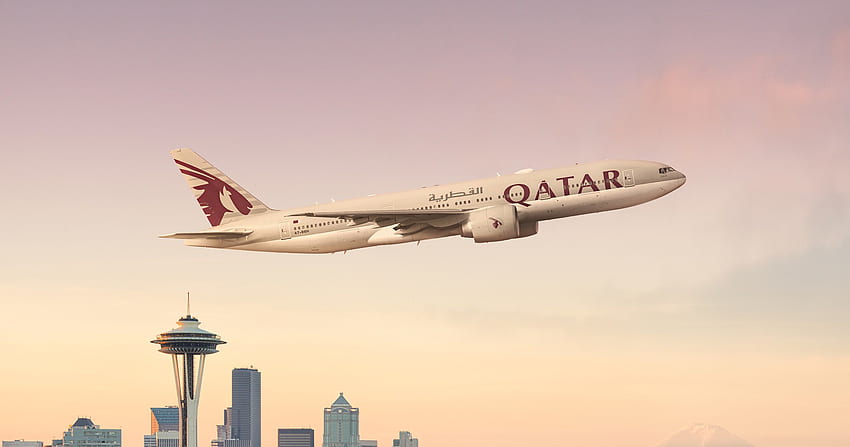 Meskipun COVID, Rute Internasional Baru Muncul, Logo Qatar Airways Wallpaper HD