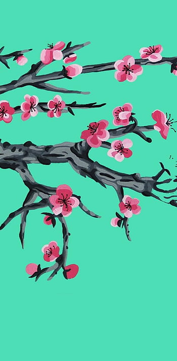 Download A Painting Of A Cherry Blossom Tree Wallpaper  Wallpaperscom
