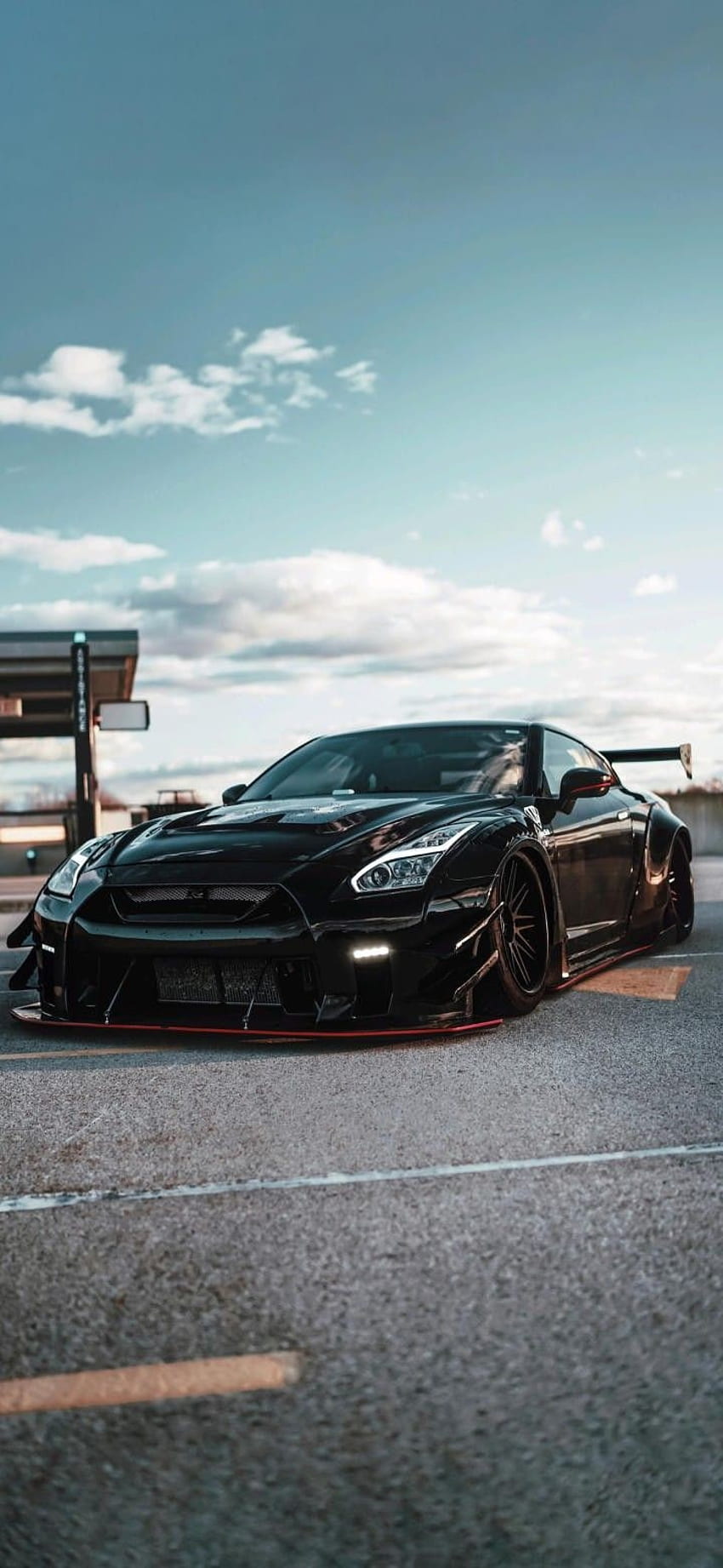 Nissan gtr r35, Wolke, Himmel HD-Handy-Hintergrundbild