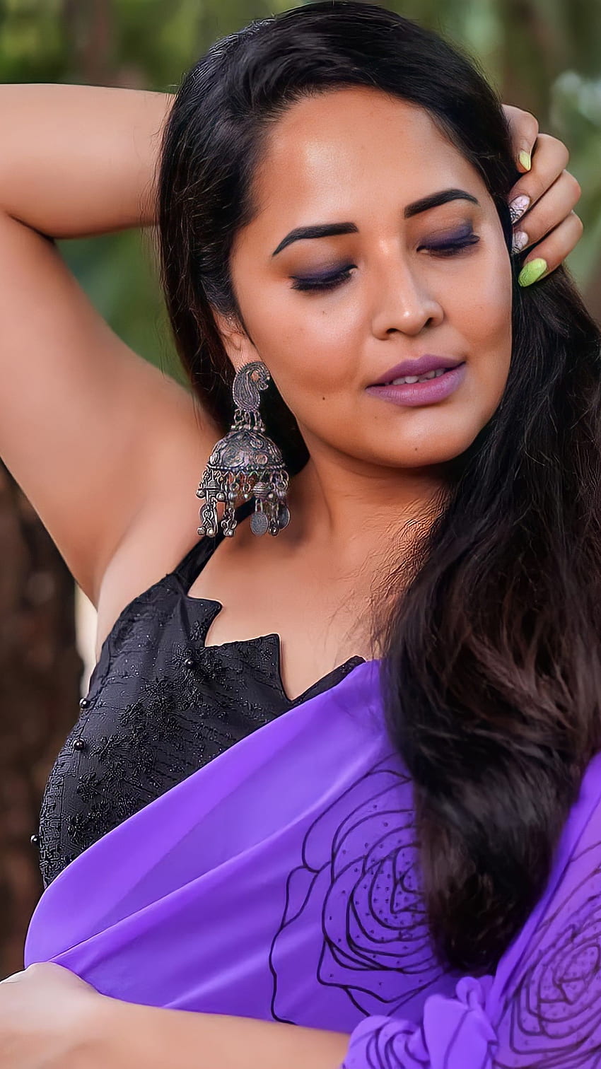 Anusuya Bharadwaj, telugu actress, anchor, saree beauty HD phone wallpaper