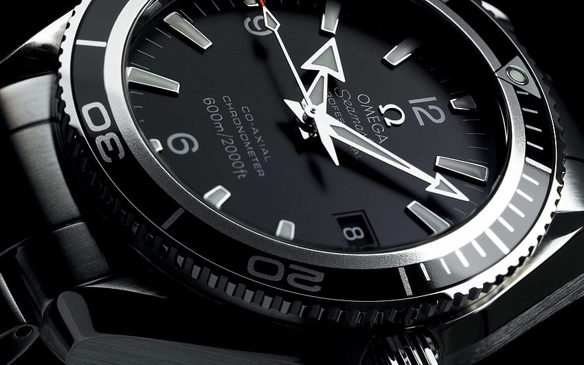 Armbanduhr, schwarze Uhr HD-Hintergrundbild