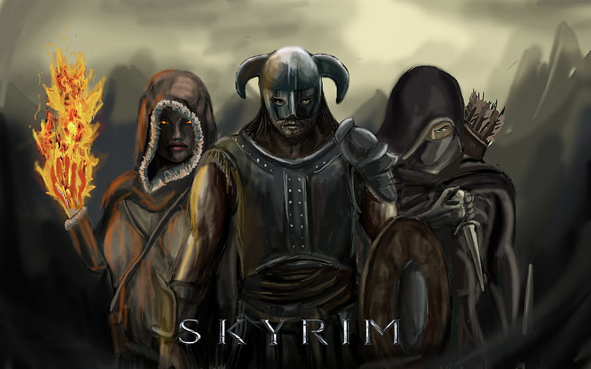 Warrior mage and assassin at Skyrim Nexus - Mods and Community, Skyrim Mage HD wallpaper