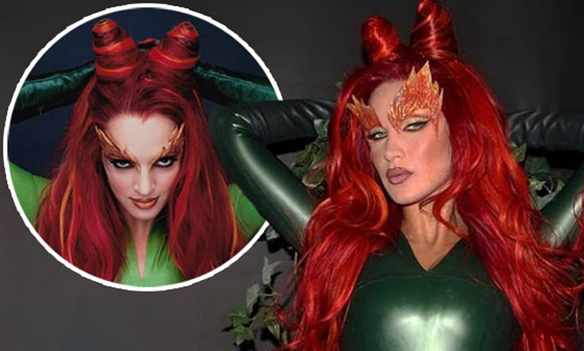 Bella Hadid condivide il nuovo costume da Poison Ivy per Halloween. Daily Mail online, Uma Thurman Poison Ivy Sfondo HD