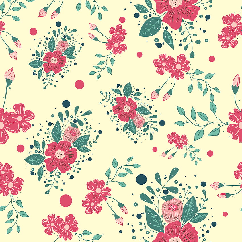 Seamless floral pattern. Great for , wrapping paper By ErikaVectorika,  Mexican Flower Pattern HD phone wallpaper | Pxfuel