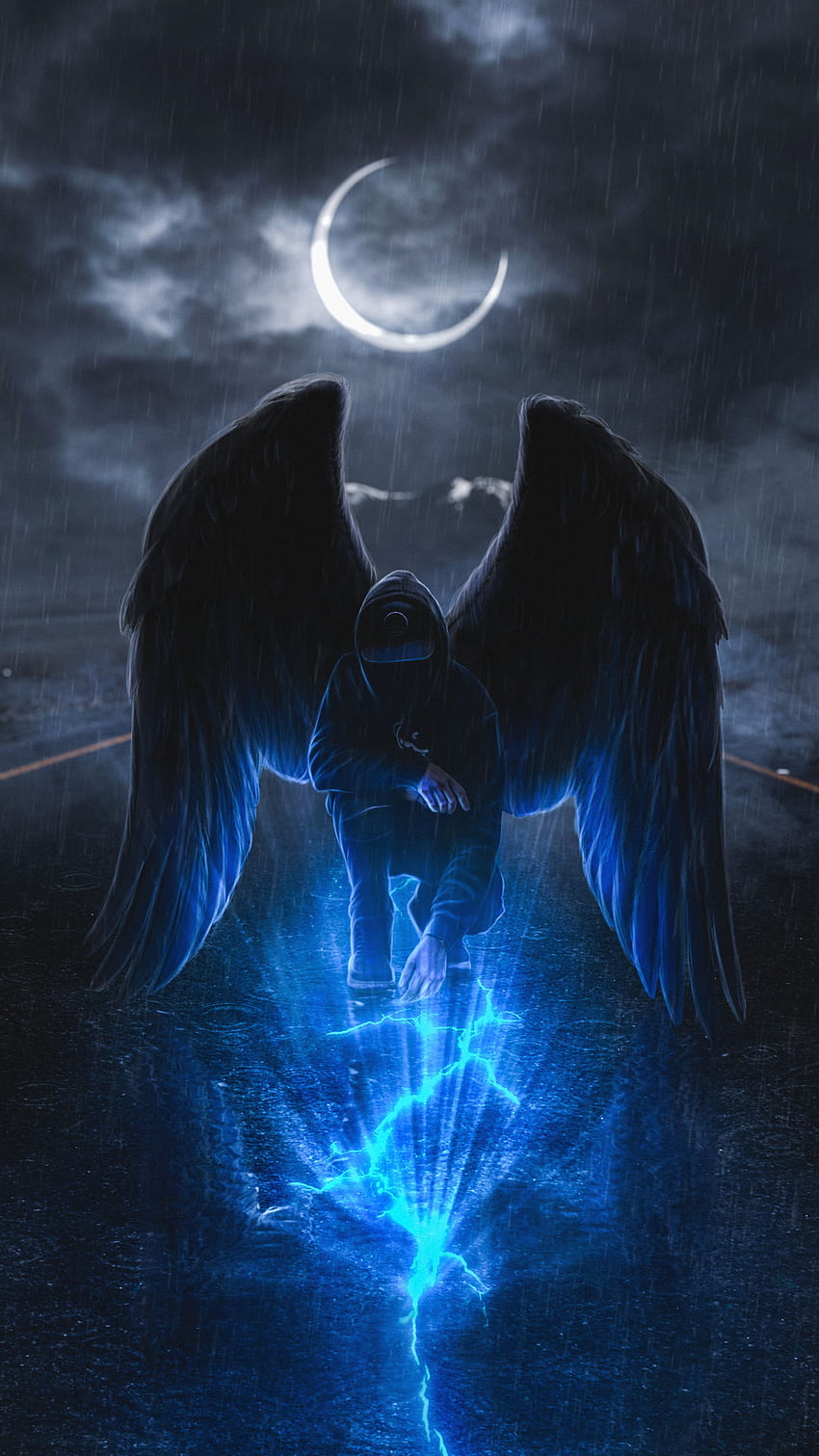 Android Devil Angel HD phone wallpaper
