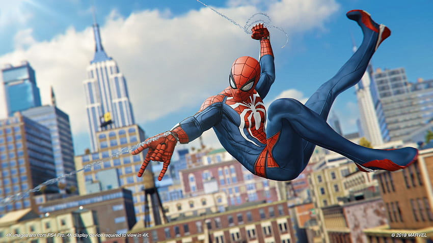Spider Man, Buildings, Web, Playstation 4, Spider-Man PlayStation 4 HD wallpaper