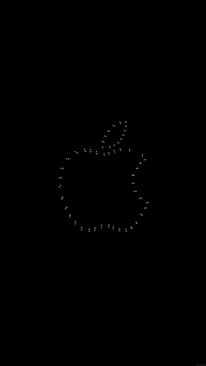 アップル ドット ダーク ロゴ、ブラック アップル ロゴ HD電話の壁紙