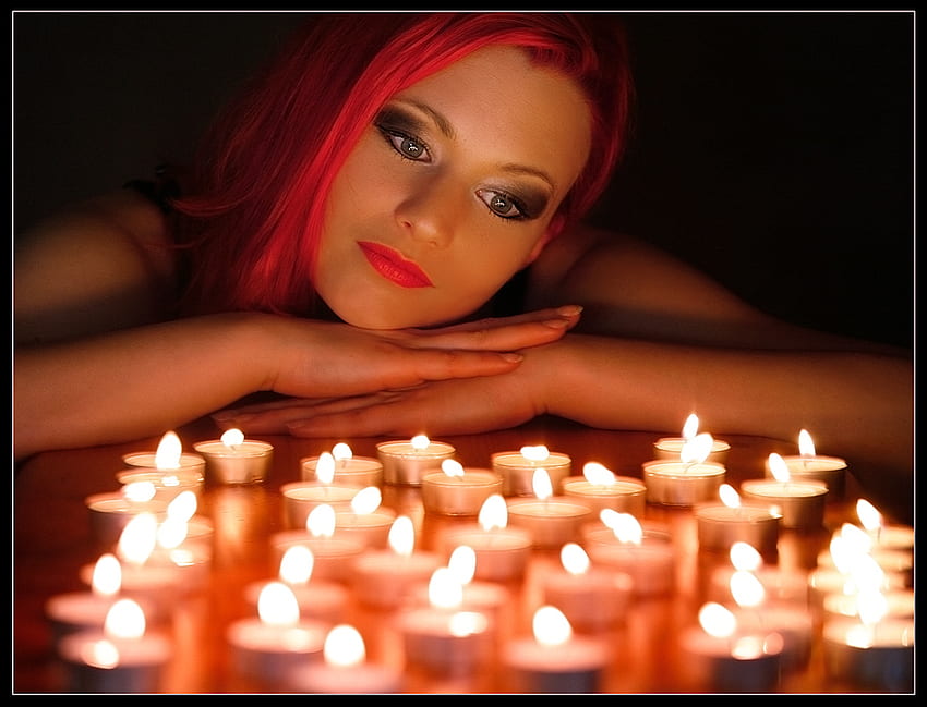 My Candlelight, loveley, vela, luz, mujer fondo de pantalla