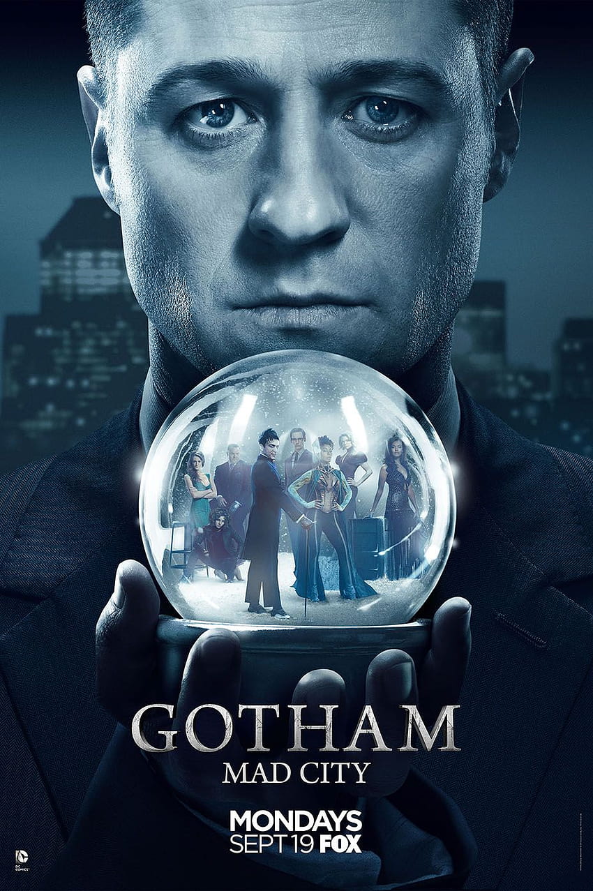 Gotham: Temporada 3 titulada Mad City, nuevo póster revelado fondo de pantalla del teléfono