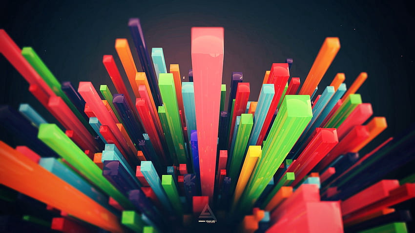 Abstract, Multicolored, Motley, Form, Shapes, Shape, Immersion HD wallpaper