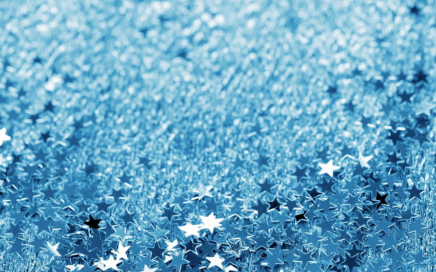 Błyszczące, gwiazda, niebieski, brokat, Boże Narodzenie Tapeta HD