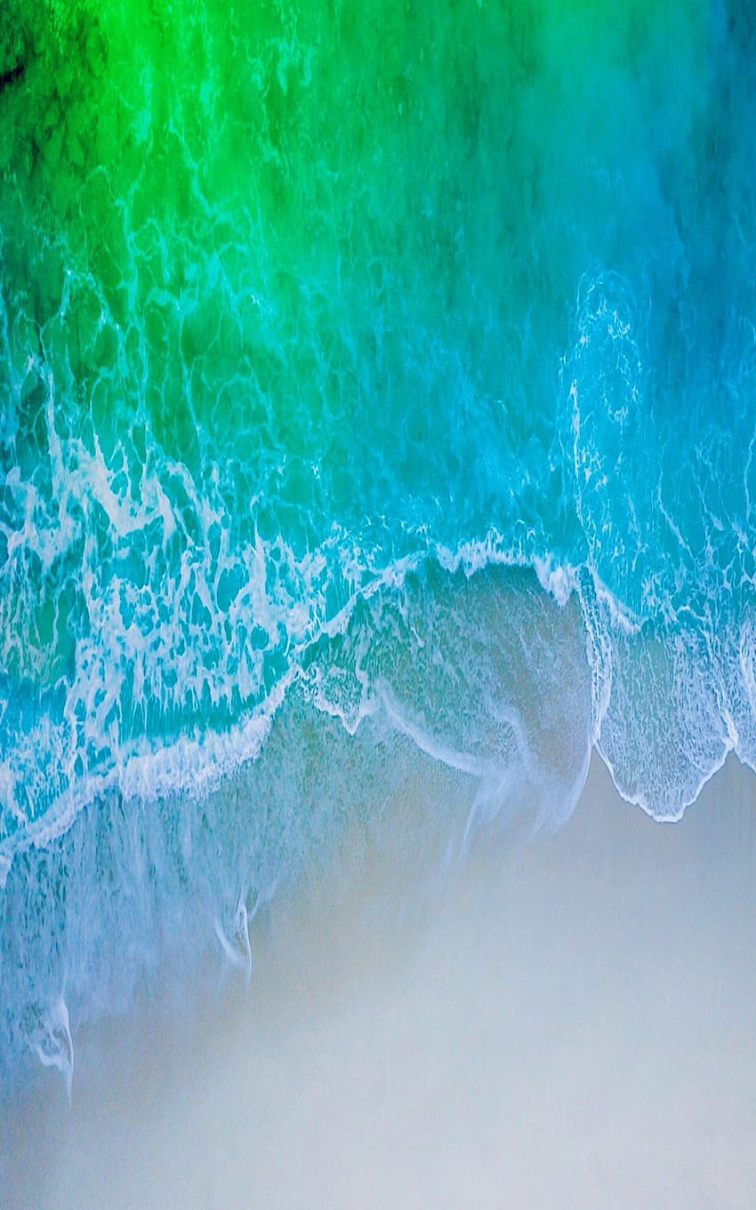 IOS 11 iPhone X Aqua blue Water beach wave ocean apple [] for your ...