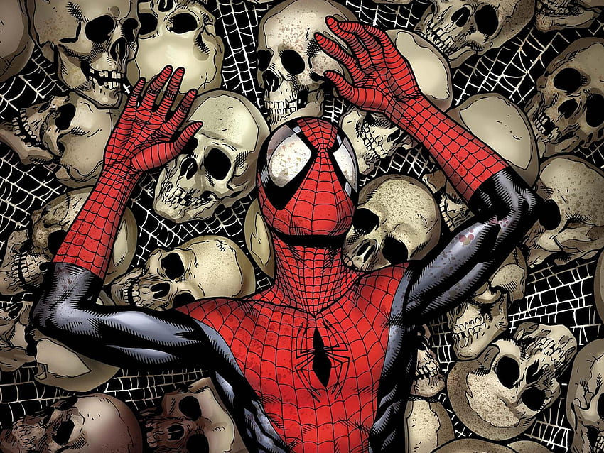 Spiderman Comics Spider Man Superhéroe con calaveras, Spider-Man Comic  fondo de pantalla | Pxfuel