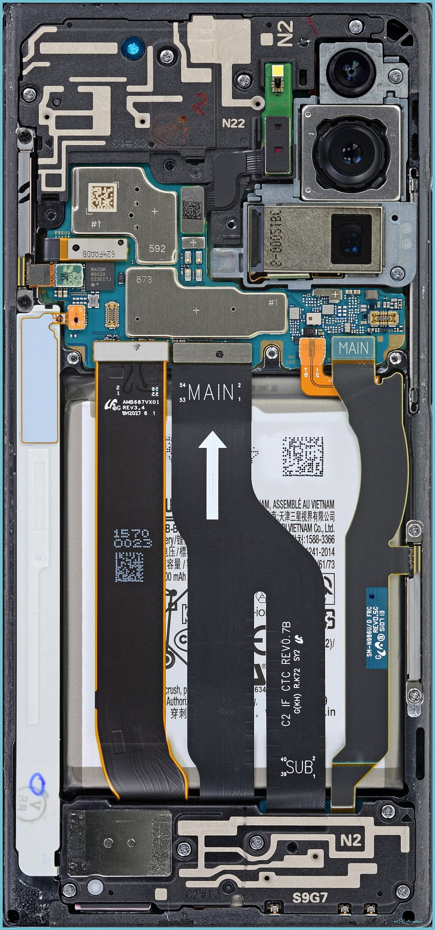 Ammira gli interni del Note 8 con questi smontaggi - IFixit - Note 20 Ultra Sfondo del telefono HD