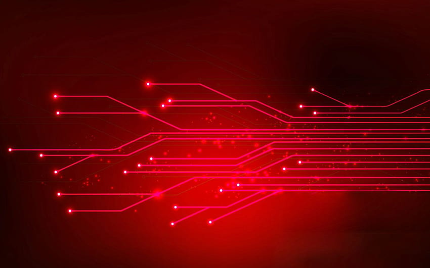 Red Background, Red Technology HD wallpaper