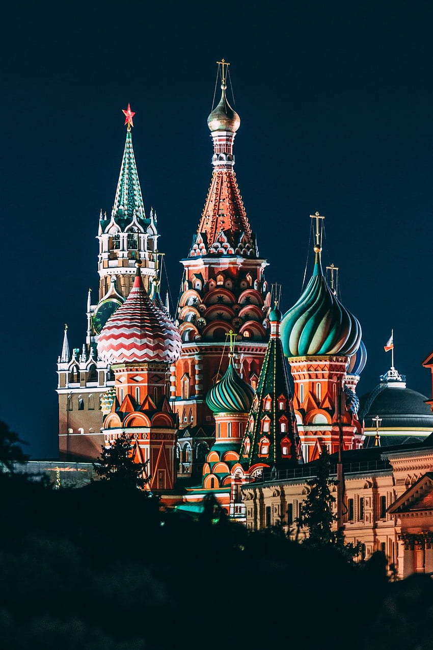 Moscow, Basil Cathedral HD phone wallpaper