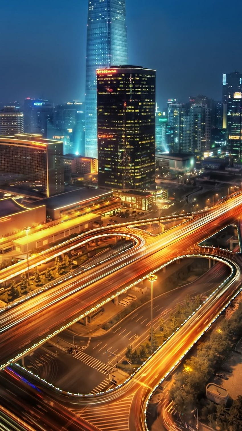 Pékin la nuit Chine iPhone 6 - Fond d'écran de téléphone HD