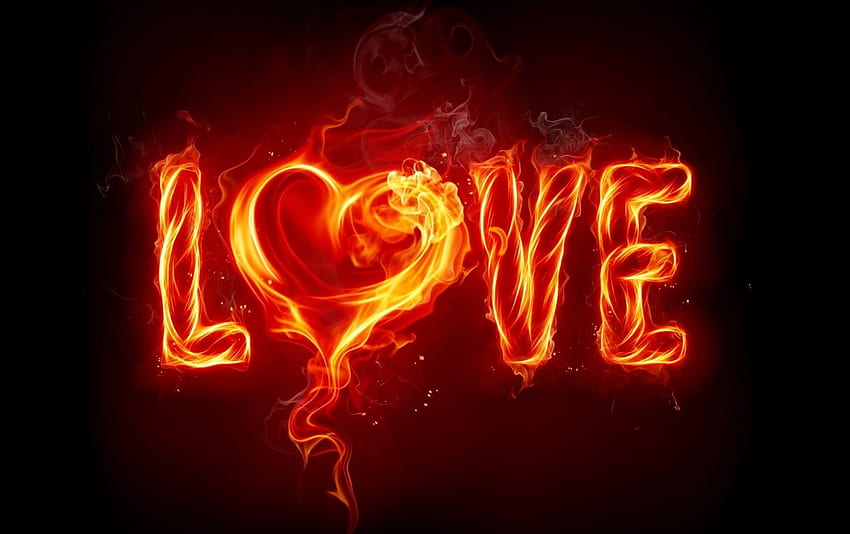 Estratto del cuore del fuoco di amore. Amore Fuoco Cuore Sfondo HD