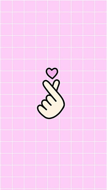 Finger Heart Vector Meaning in Korean Saranghae Stock Vector - Illustration  of pink, finger: 232151036