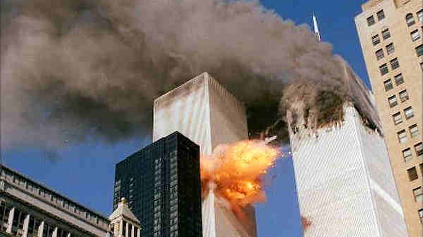 การโจมตีของผู้ก่อการร้ายเมื่อวันที่ 11 กันยายนที่ World Trade Center - ABC7 นิวยอร์ก 9-11 วอลล์เปเปอร์ HD