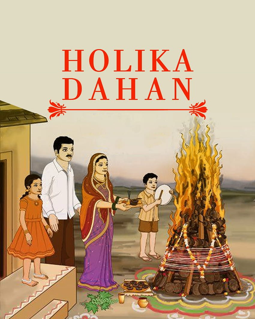 We wish you Happy Holika Dahan HD phone wallpaper