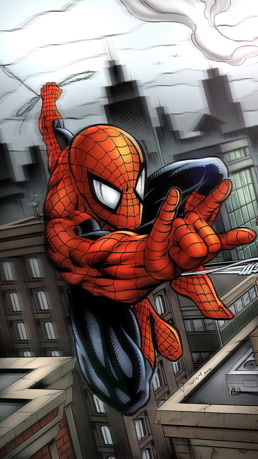 Spiderman Comic, Cartoon HD phone wallpaper
