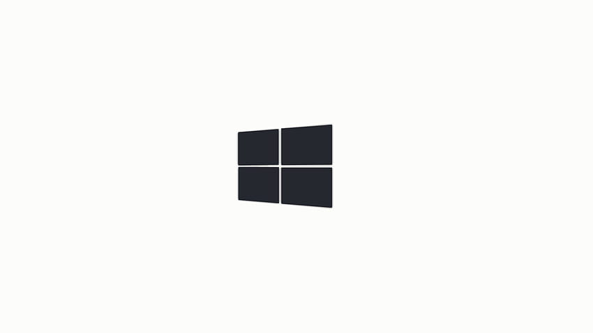Logotipo de Windows en blanco y negro, Windows 10 Blanco fondo de pantalla