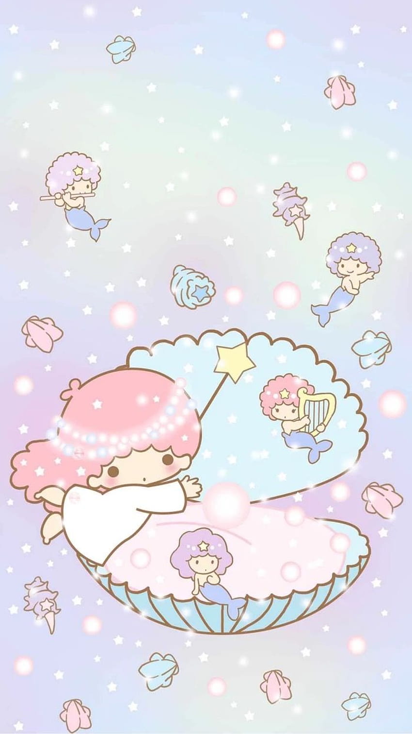 婷 na Little Twin Stars. Małe bliźniacze gwiazdki, Hello Kitty, Sanrio, My Little Twin Star Tapeta na telefon HD